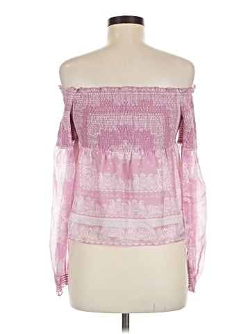 Intermix Long Sleeve Silk Top (view 2)