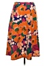 Talbots Floral Orange Casual Skirt Size XS - photo 2