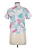Shein Tropical Teal Short Sleeve Blouse Size 9 - photo 2