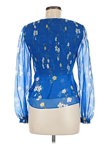 Intermix Long Sleeve Silk Top (view 2)