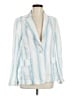 FRAME 100% Linen Blue Blazer Size 6 - photo 1