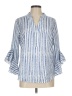 Unbranded Stripes Blue 3/4 Sleeve Blouse Size M - photo 1