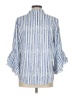 Unbranded Stripes Blue 3/4 Sleeve Blouse Size M - photo 2