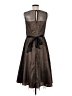 Jessica Howard 100% Polyester Metallic Brown Cocktail Dress Size 8 - photo 2