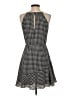 Aqua 100% Polyester Houndstooth Black Casual Dress Size S - photo 2