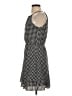 Aqua 100% Polyester Houndstooth Black Casual Dress Size S - photo 5