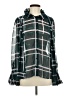 CAbi 100% Polyester Plaid Green Long Sleeve Blouse Size M - photo 1