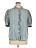 Gap 100% Cotton Blue Short Sleeve Blouse Size XL - photo 1