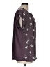 Papermoon 100% Polyester Purple Short Sleeve Blouse Size L - photo 4