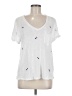 t.la White Short Sleeve Top Size M - photo 1