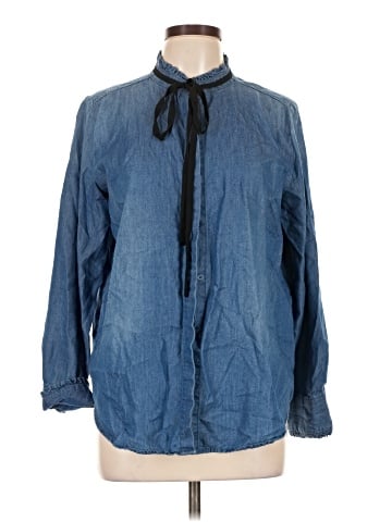 Kensie Long Sleeve Button-Down Shirt (view 1)