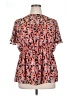 Lane Bryant 100% Polyester Orange Short Sleeve Blouse Size 16 - photo 1