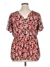 Lane Bryant 100% Polyester Orange Short Sleeve Blouse Size 16 - photo 2