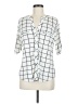 Always Indigo White Short Sleeve Blouse Size M - photo 1
