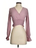 Unbranded 100% Polyester Pink Long Sleeve Blouse Size XS - photo 1