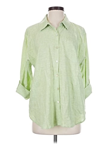 Susan Graver 3/4 Sleeve Button-Down Shirt (view 1)