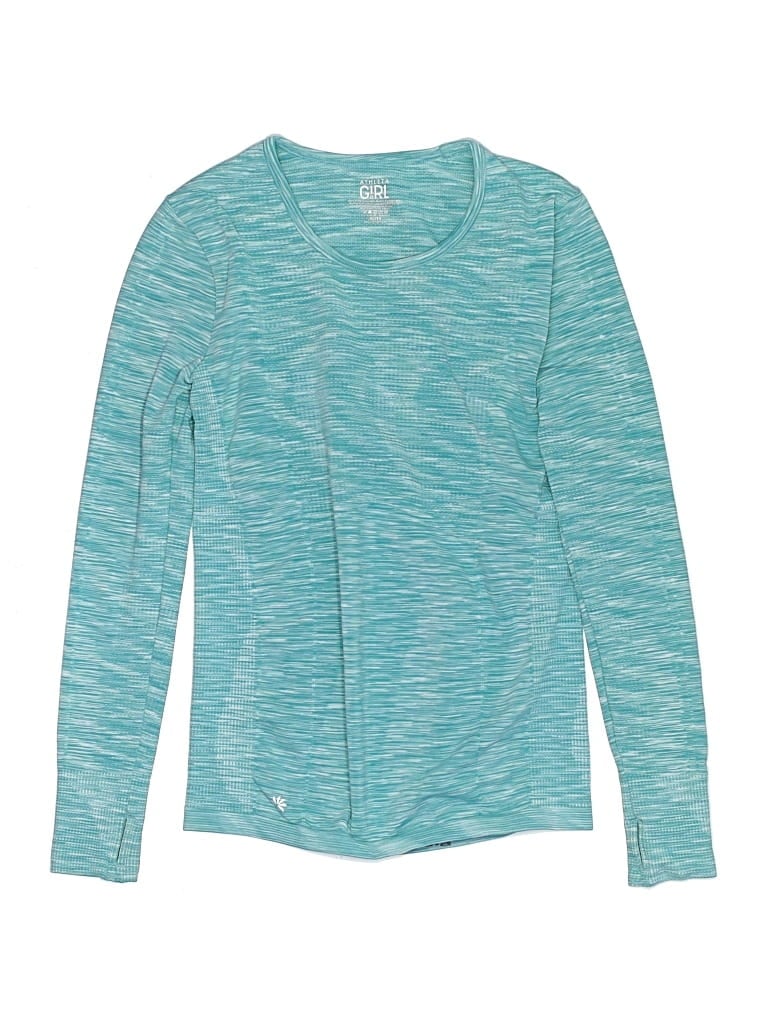 Pre-owned Athleta Kids' Long Sleeve T-shirt In Teal