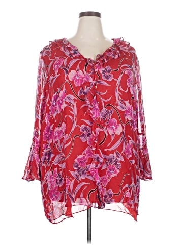 Avenue 3/4 Sleeve Silk Top (view 1)