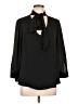HD in Paris 100% Polyester Black 3/4 Sleeve Blouse Size 10 - photo 1