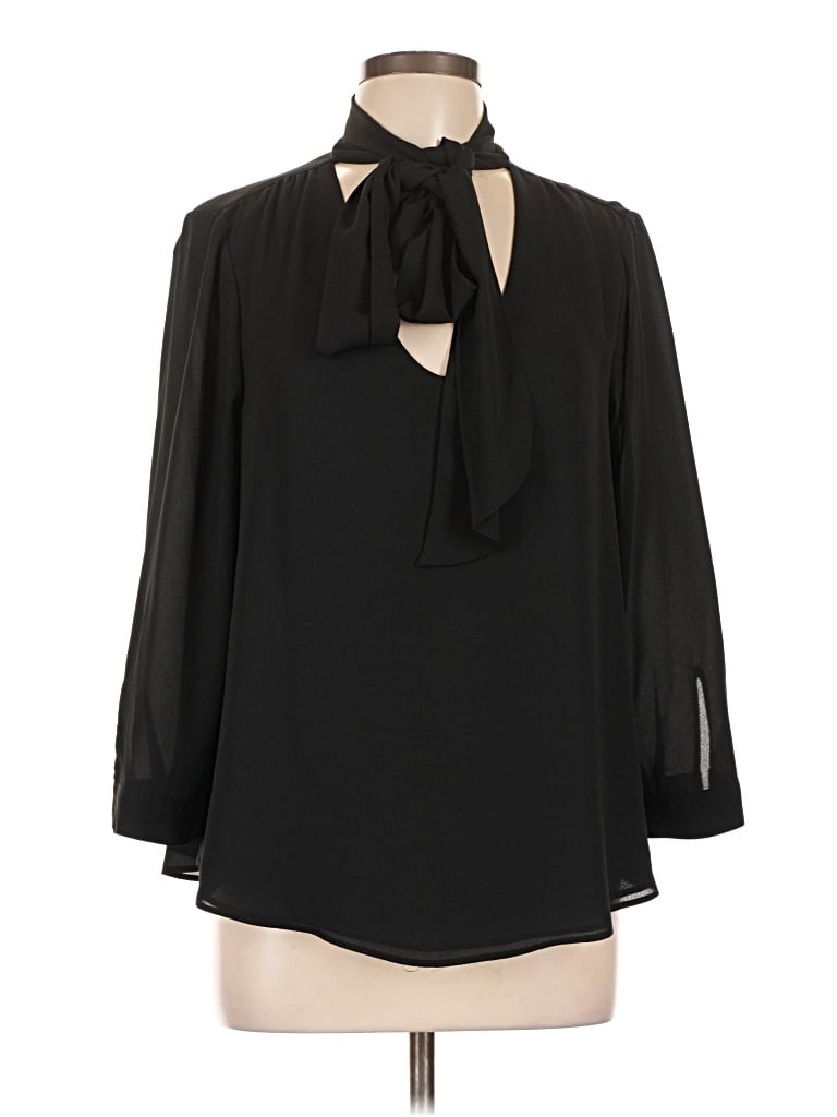 Pre-owned Hd In Paris 3/4 Sleeve Blouse In Black