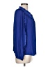 Ann Taylor LOFT 100% Polyester Blue Long Sleeve Blouse Size L (petite) - photo 4
