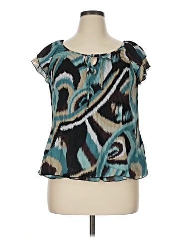 Signature by Larry Levine Short Sleeve Blouse (view 1)