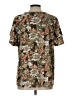 Cato Floral Brown Short Sleeve Blouse Size L - photo 2
