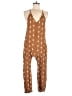 Lulus 100% Rayon Stars Brown Jumpsuit Size M - photo 1