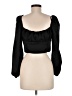 Princess Polly Black 3/4 Sleeve Blouse Size 8 - photo 2