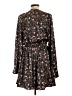 Charles Henry Floral Black Blue Casual Dress Size L - photo 2