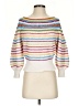BCBGMAXAZRIA Stripes White Pullover Sweater Size S - photo 1