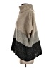 Charlotte Russe Color Block Gray Poncho Size S - photo 5