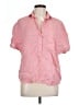 Grayson 100% Linen Pink Short Sleeve Blouse Size Sm (2) - photo 1