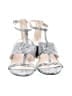 Tahari Metallic Animal Print Silver Sandals Size 10 - photo 2