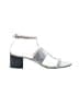 Tahari Metallic Animal Print Silver Sandals Size 10 - photo 1