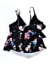 Unbranded Floral Black Swimsuit Top Size XL - photo 2