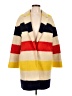 Boden 100% Polyester Stripes Yellow Coat Size 8 - photo 1