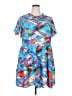 Loralette 100% Polyester Argyle Blue Casual Dress Size 18 - photo 1