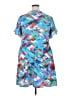 Loralette 100% Polyester Argyle Blue Casual Dress Size 18 - photo 2