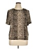 Wild Fable Animal Print Brown Short Sleeve Blouse Size 1X - photo 1