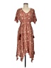 Unbranded 100% Rayon Paisley Brown Casual Dress Size M - photo 1