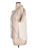 A New Day 100% Rayon Stripes Ivory Short Sleeve Blouse Size XL - photo 5
