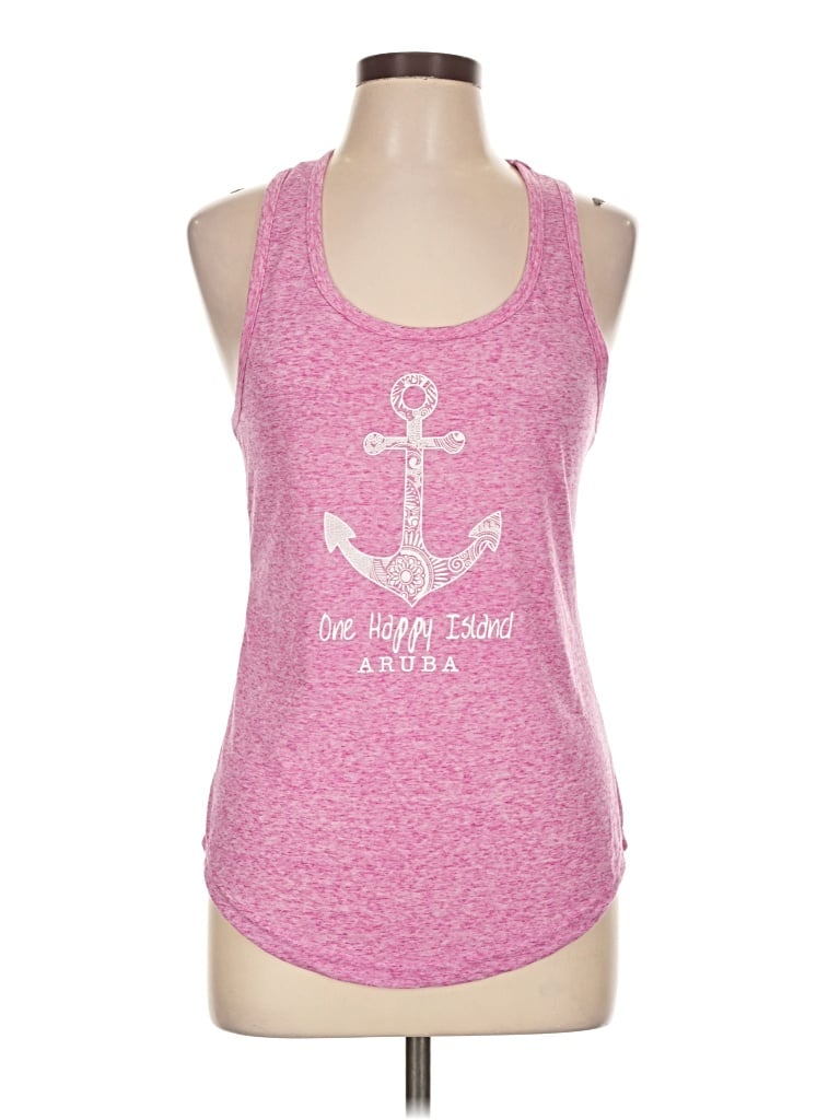 Assorted Brands Tank Top Pink Halter Neckline Tops