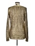 BCBGMAXAZRIA 100% Polyester Metallic Gold Cardigan Size L - photo 2