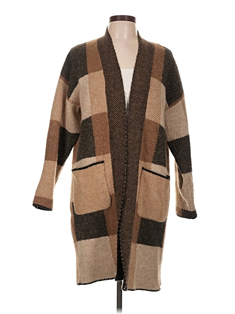 Pre-owned Dreamers By Debut Cardigan Sweater In Brown
