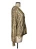 BCBGMAXAZRIA 100% Polyester Metallic Gold Cardigan Size L - photo 4