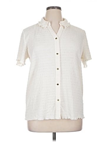 Anne Klein Short Sleeve Blouse (view 1)