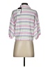 Chaser Stripes Pink 3/4 Sleeve Button-Down Shirt Size XS - photo 2