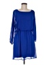 Express 100% Polyester Solid Blue Casual Dress Size M - photo 1