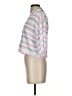 Chaser Stripes Pink 3/4 Sleeve Button-Down Shirt Size XS - photo 5